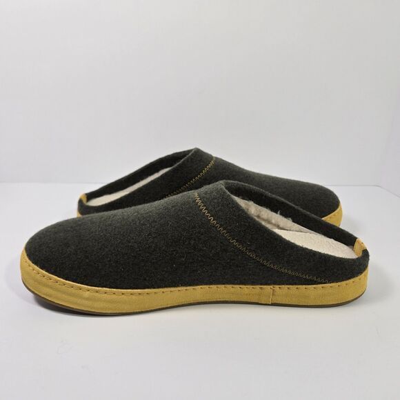 Olukai Hamani Hulu Mens 10 Wool Mule Slipper Slip On Sandals Sheep Fur main image 4